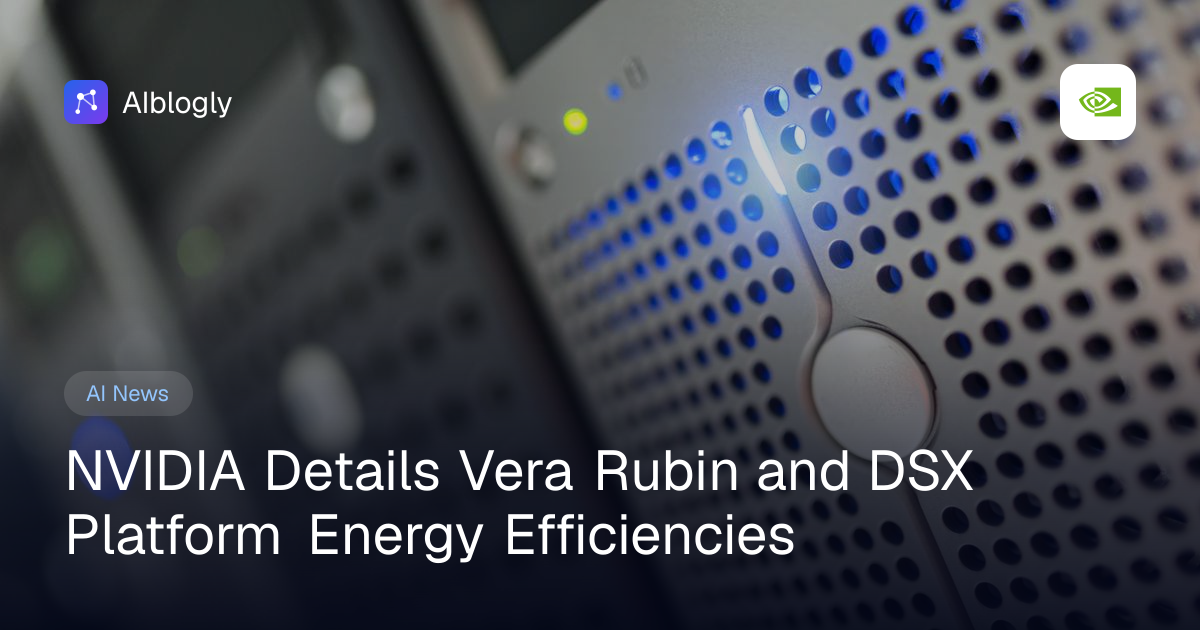 NVIDIA Details Vera Rubin and DSX Platform Energy Efficiencies