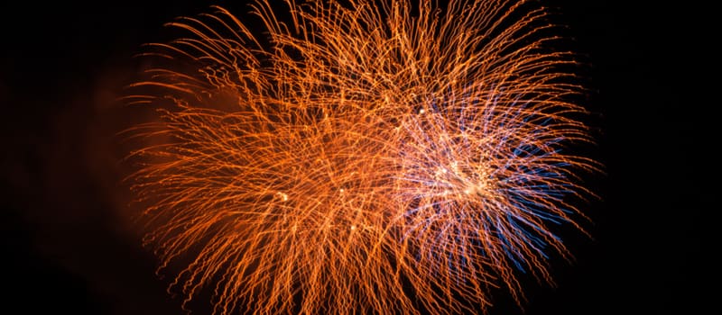 Fireworks against a dark sky